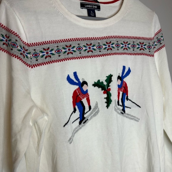 Lands End Large womens winter sweater 100% supima cotton size large - Picture 3 of 7